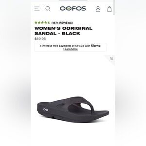 Oofos recovery thong flip flop